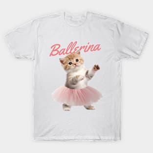 Cute Ballerina Kitten T-Shirt